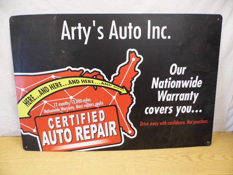Arts Auto Tin Sign