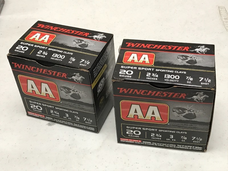 lot 39 image: (2) Boxes Of Winchester AA 20gauge ...