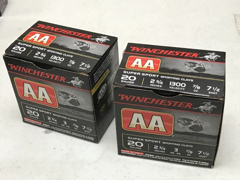lot 40 image: (2) Boxes Of Winchester AA 20gauge ...