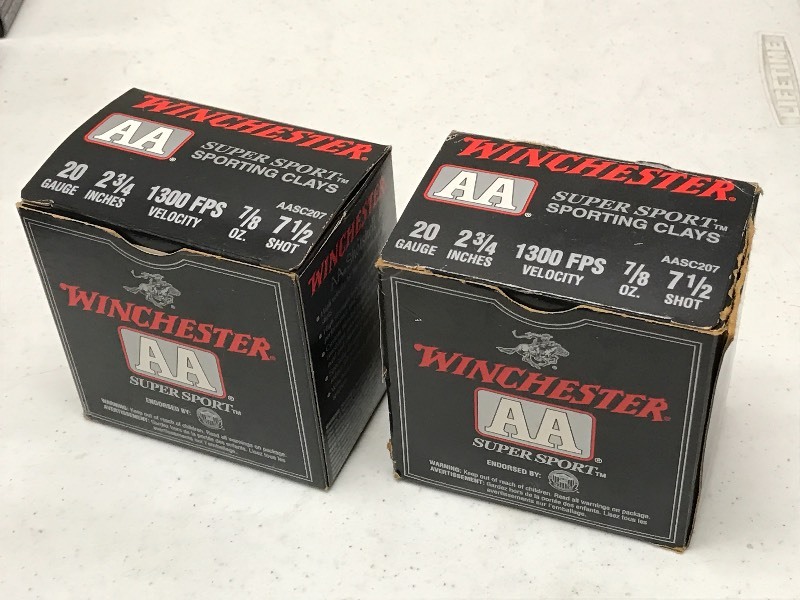 lot 43 image: (2) Boxes Of Winchester AA 20gauge ...