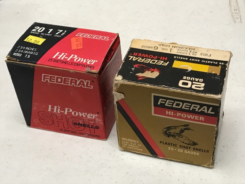lot 50 image: (2) Boxes Of Federal 20gauge Shotsh...