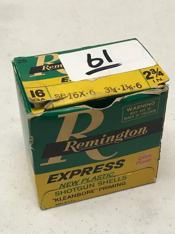 lot 61 image: (1) Box Of Assorted 16gauge Shotshe...