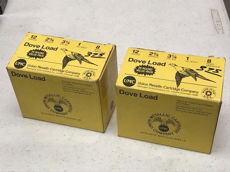 lot 62 image: (2) Boxes Of UMC 12gauge #8 Shotshe...