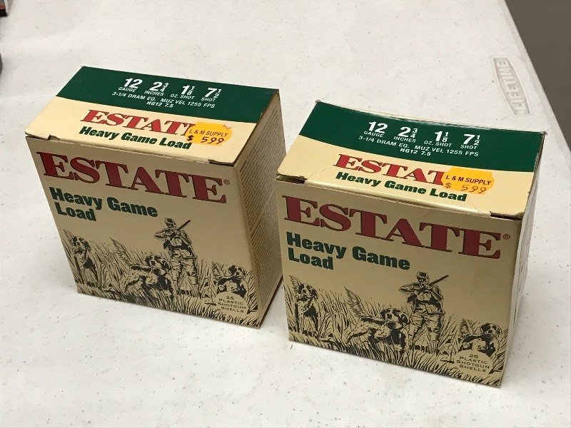 lot 66 image: (2) Boxes Of Estate 12gauge #7.5 Sh...