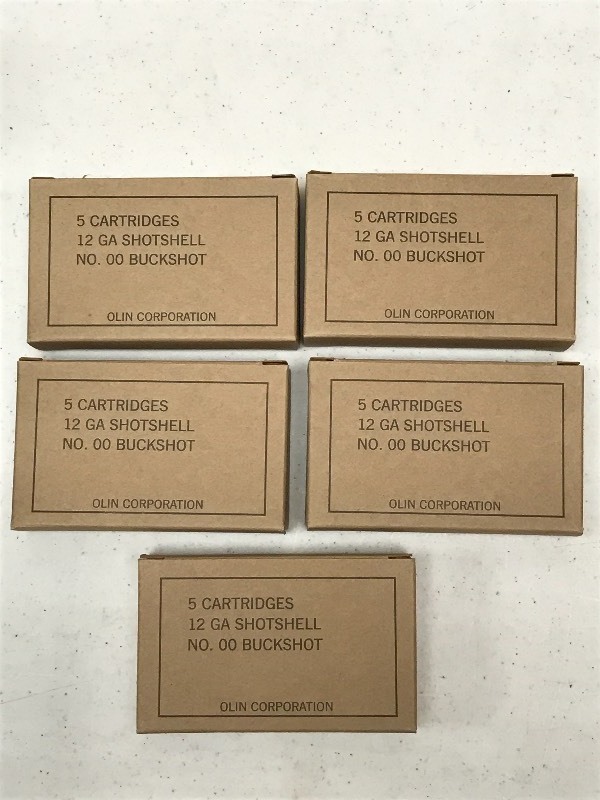 lot 74 image: (5) Boxes Of Olin 12gauge OO-Bucksh...