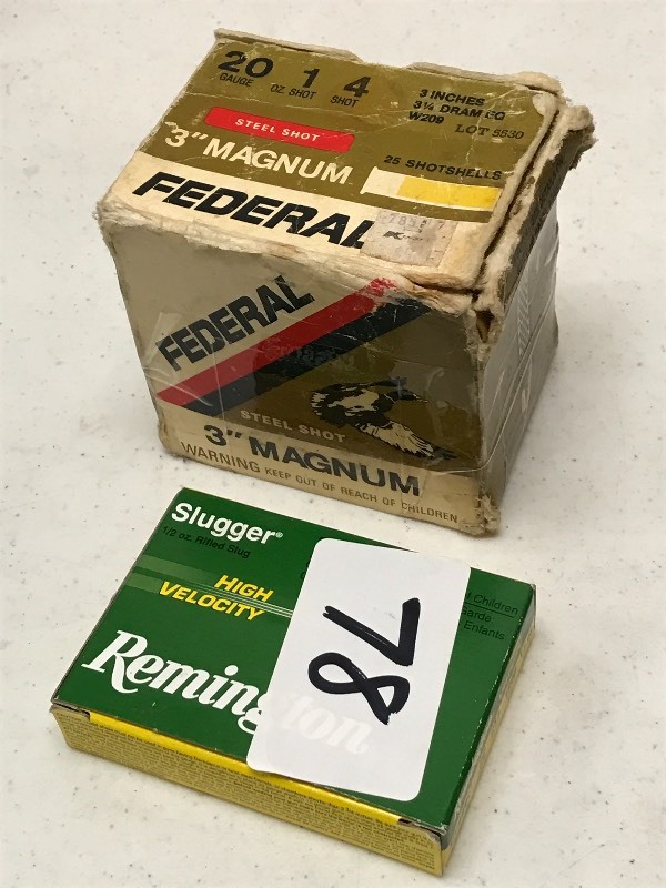 lot 78 image: (1) Box Of Remington 12gauge Slugs ...
