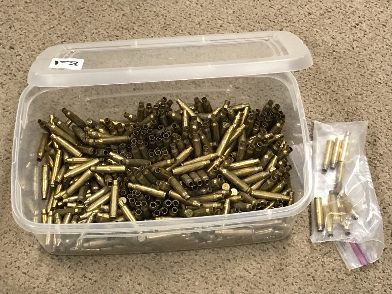 lot 89 image: Large Lot Of Empty Brass .223-Cal ...