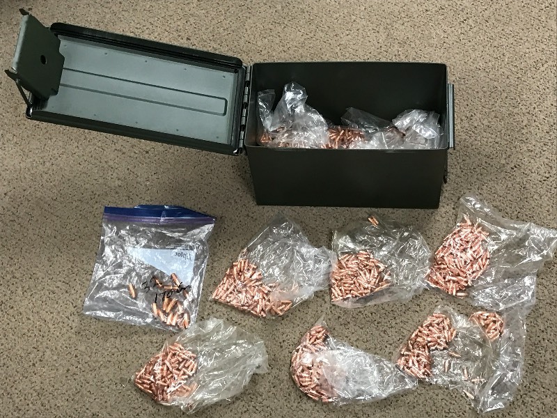 lot 90 image: Steel Ammo Can Full Of Bullets App...