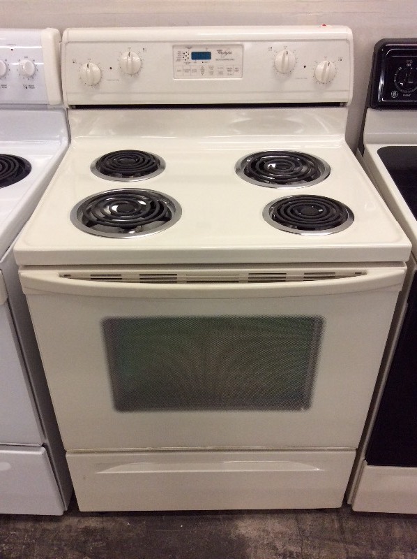 lot 7 image: Whirlpool Bisque Coil Top Stove