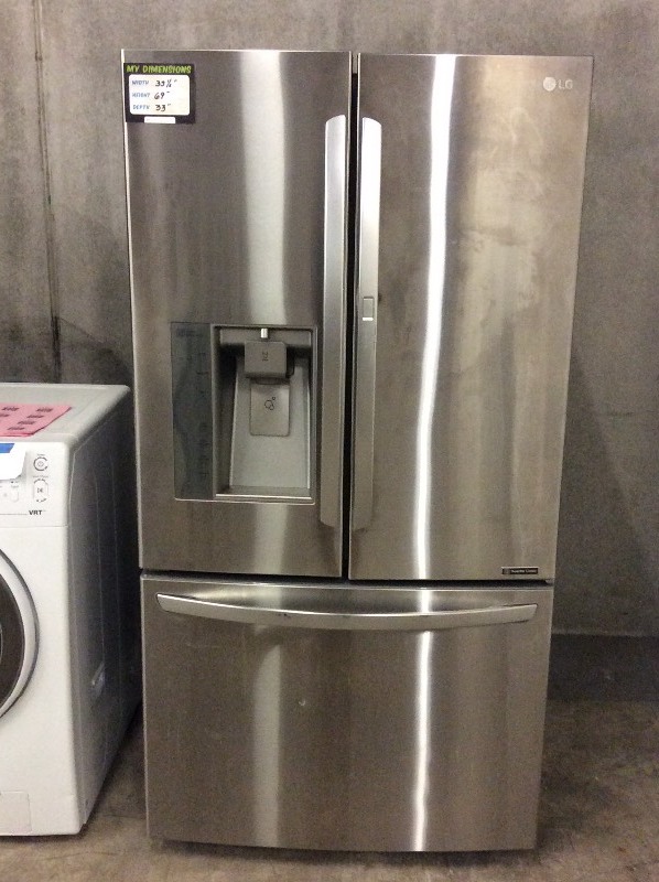 lot 16 image: LG French Door Stainless Steel Fridge