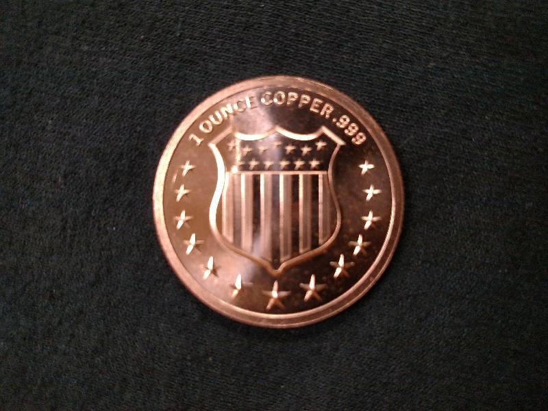 Bison One Ounce .999 Copper Coin...