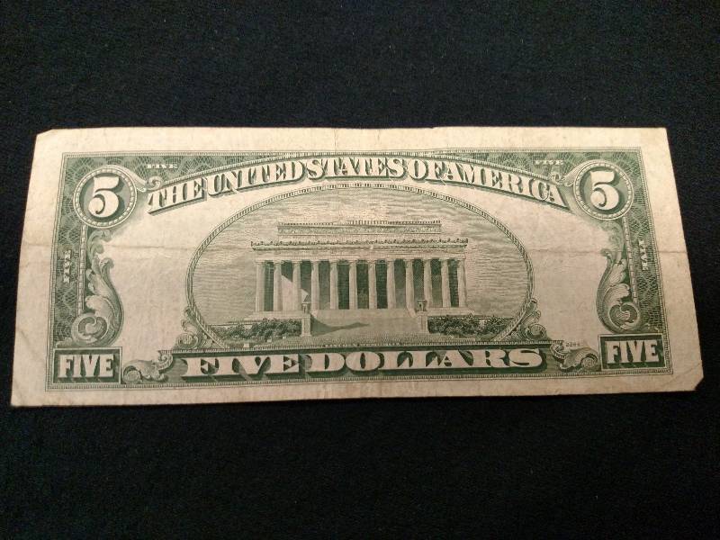 1953 Five Dollar Silver Certificate...