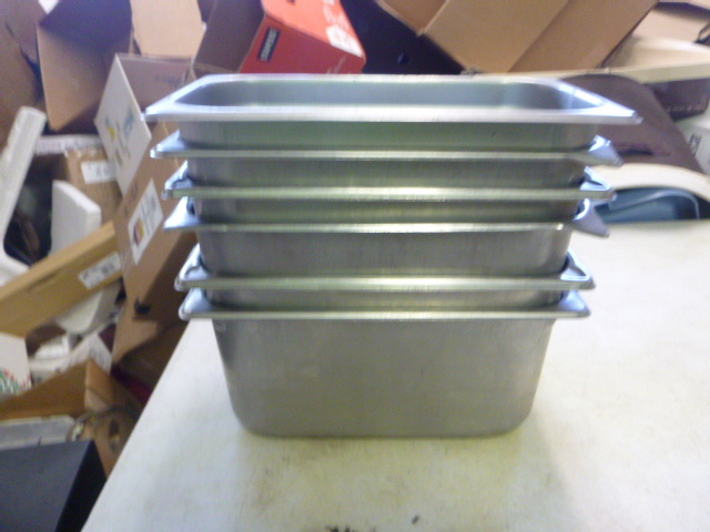 6 Stainless Steel Steam Pans