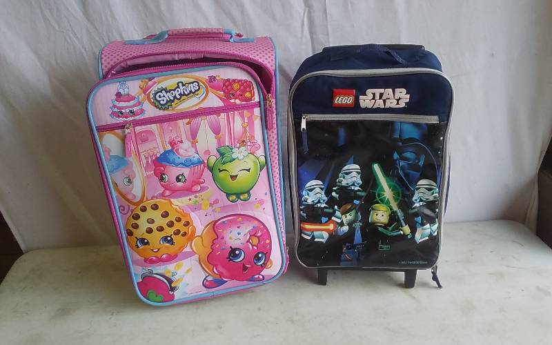 2-Child Sized Rolling Suitcases