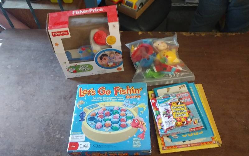 V-Tech Interactive Monkey Toy, Fish-Price Phone Game, Other Games & Books