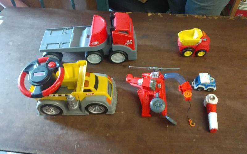 Tonka Radio Controlled Truck With Steering Wheel, Little Tykes Tow Truck, Other Trucks