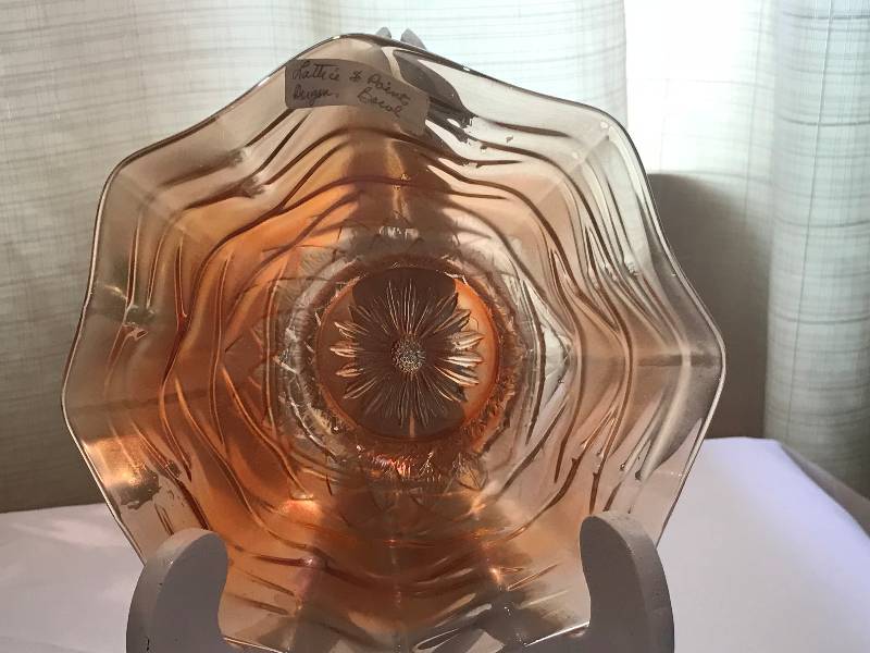 lot 166 image: Dugan, Lattice and Points, Marigold, Bowl
