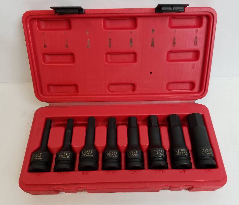 lot 2 image: NAPA Professional Standard Size 12 Drive Impact Allen Sockets 14 - 34