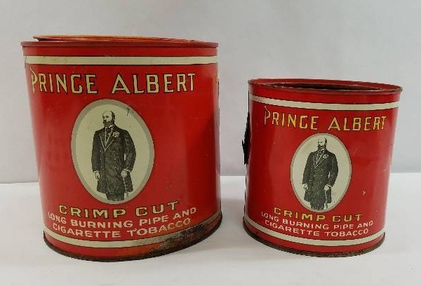lot 13 image: Prince Albert Crimp Cut Long Burning Pipe & Cigarette Tobacco lot of 2 tins