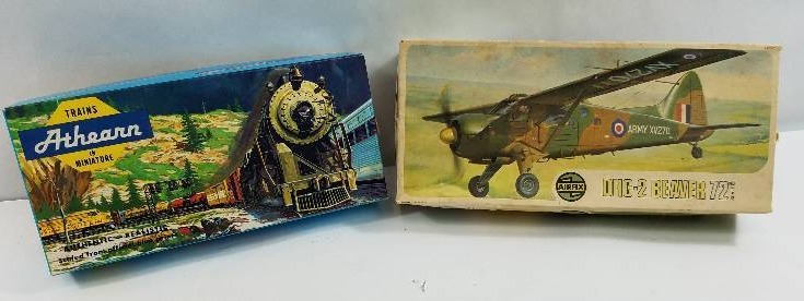 lot 14 image: 2 opened Models Athean Train Caboose & AirFix  de Havilland DHC-2 Beaver
