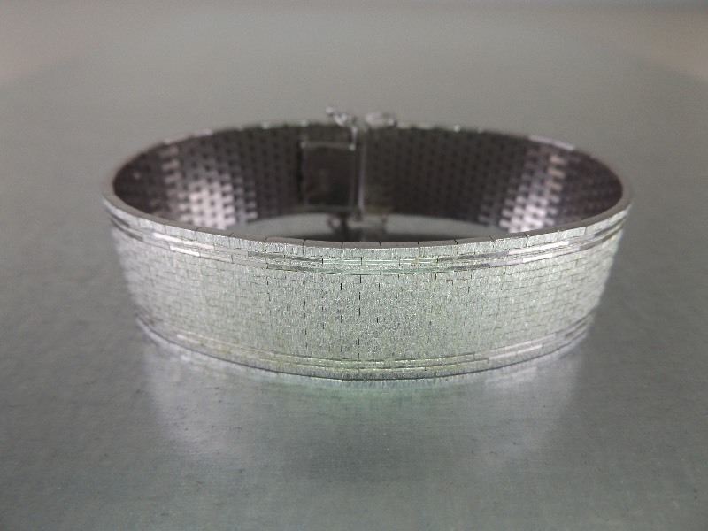 HEAVY .835 Sterling European Mesh Cuff Bracelet