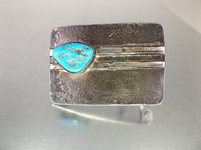 Sterling Silver Turquoise Belt Buckle&nbsp