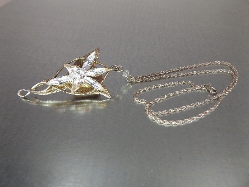 Sterling Silver Necklace and Elvish Pendant
