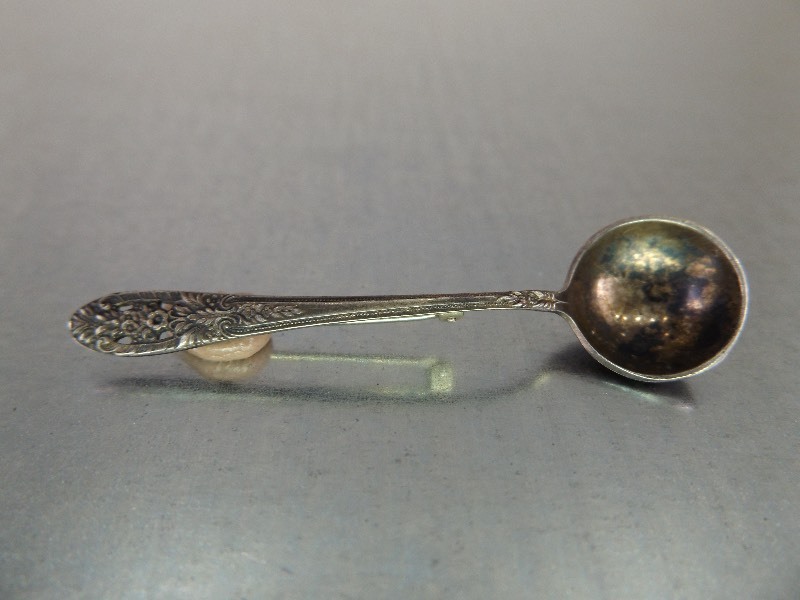 Sterling Silver Spoon Brooch signed Fine Arts
