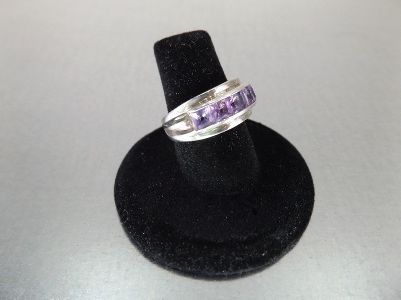 Sterling Silver Size 6 Amethyst Ring