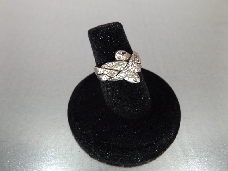 Sterling Silver Size 5 Snake Puzzle Ring