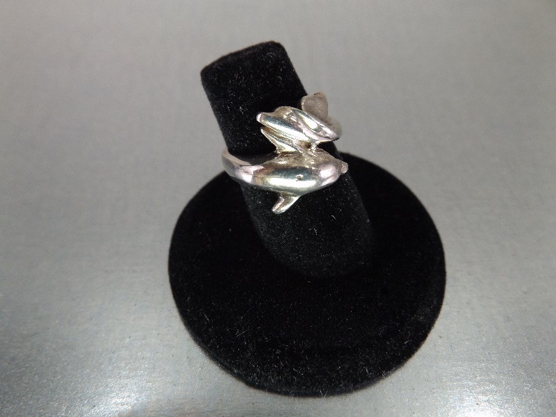 Sterling Silver Size 5 Dolphin Ring