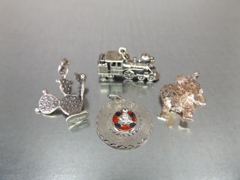 Lot of 4 Sterling Silver Charms