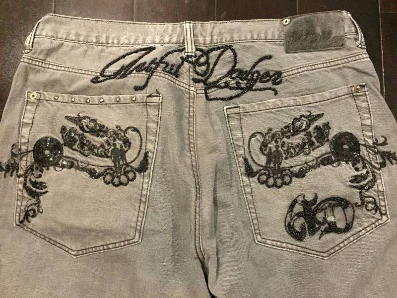 lot 598 image: AD Artful Dodger Jeans Sz 44 Beaded