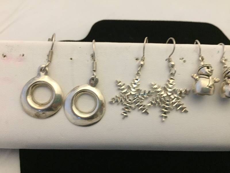 lot 441 image: Pierced Earrings - Sterling Silver