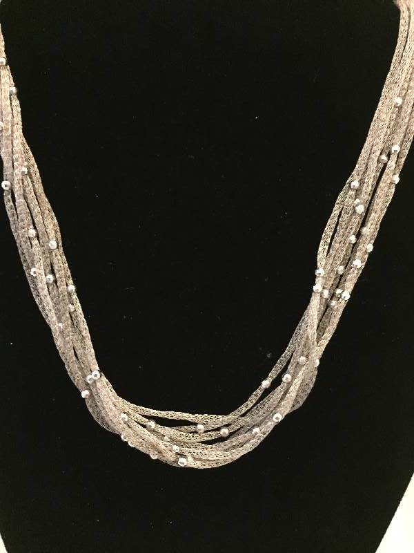 lot 443 image: Necklace - Sterling Silver - Multi Strand