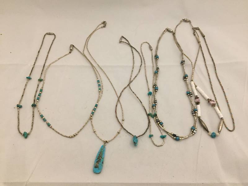 lot 528 image: Necklaces - Turquoise Stones