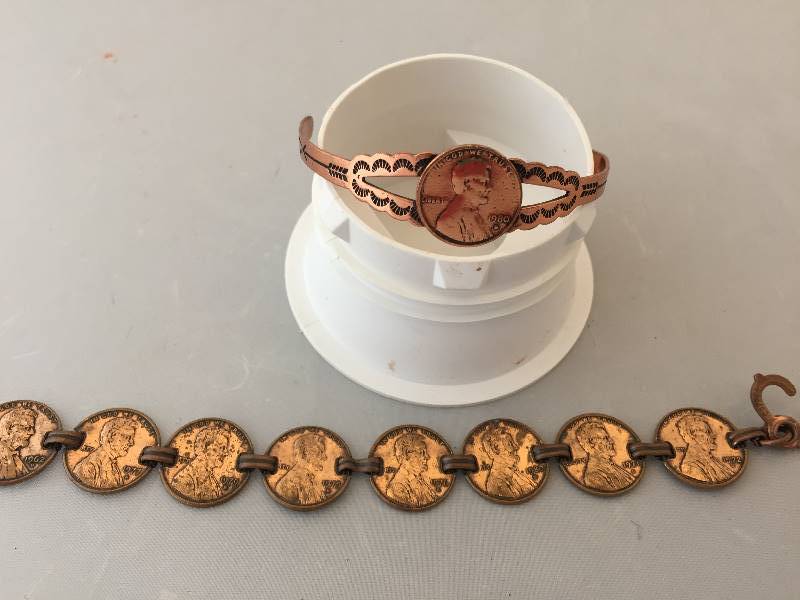 lot 461 image: Vintage Penny Bracelets