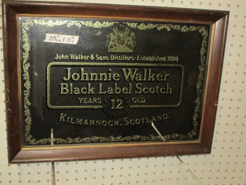lot 4 image: Johnnie Walker Black Label Scotch Mirror