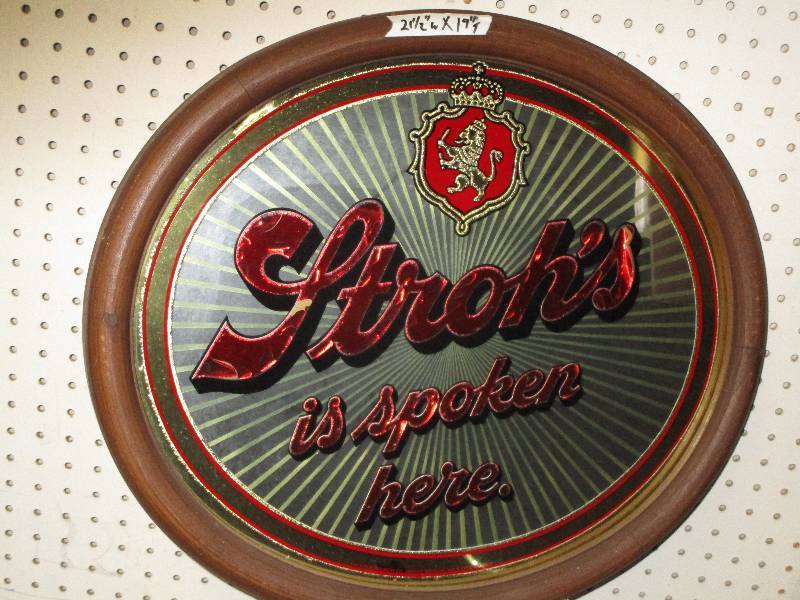 lot 23 image: Strohs is spoken here mirror