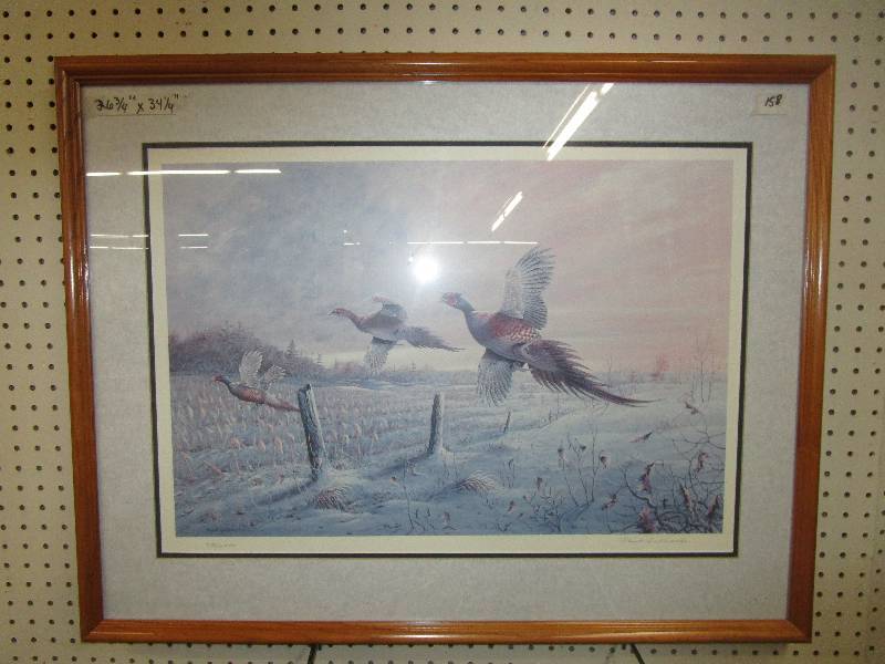 lot 33 image: Large Numbered and Signed Pheasant