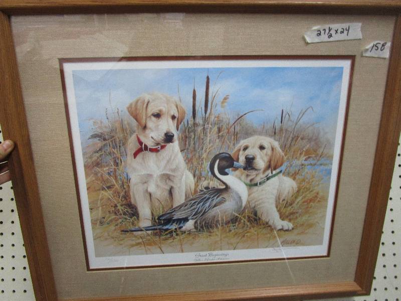lot 34 image: Great Beginnings Yellow Labrador Retrievers Medium Print Numbered and Signed