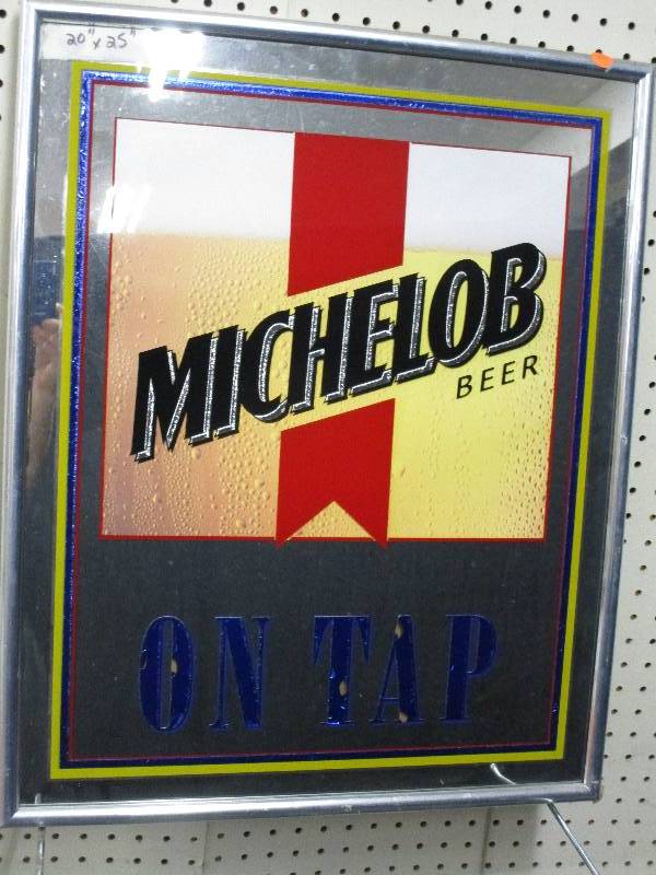 lot 40 image: Michelob On Tap Beer Mirror