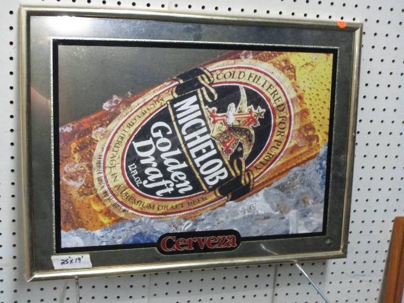 lot 43 image: Michelob Golden Draft Beer Mirror