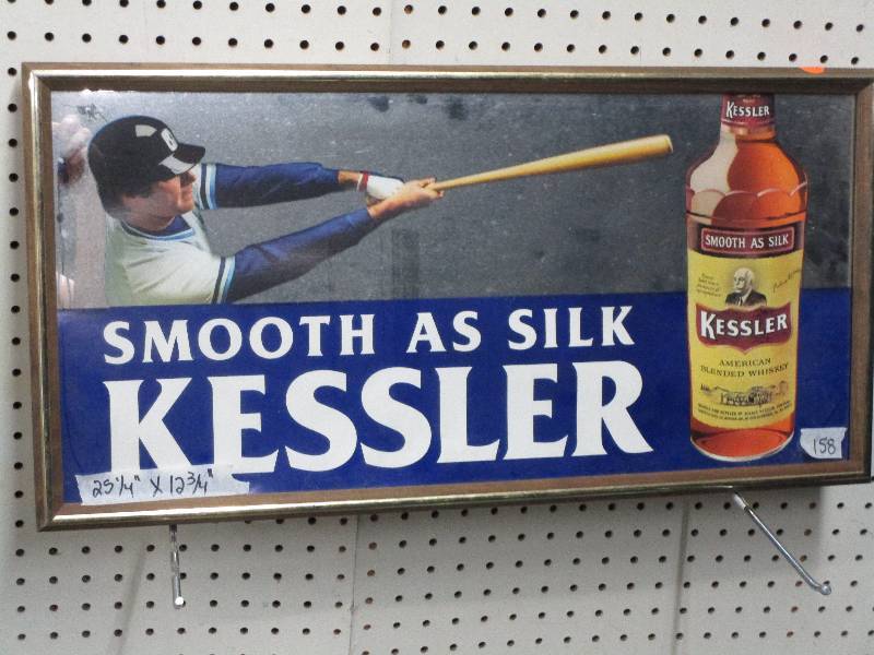 lot 45 image: Kessler Whiskey Baseball Mirror