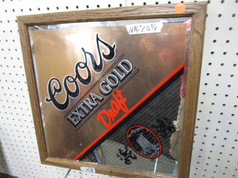 lot 53 image: Coors Extra Gold Draft Mirror