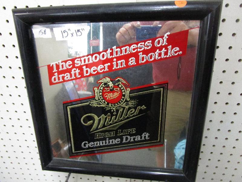 lot 54 image: Miller High Life Genuine Draft Mirror