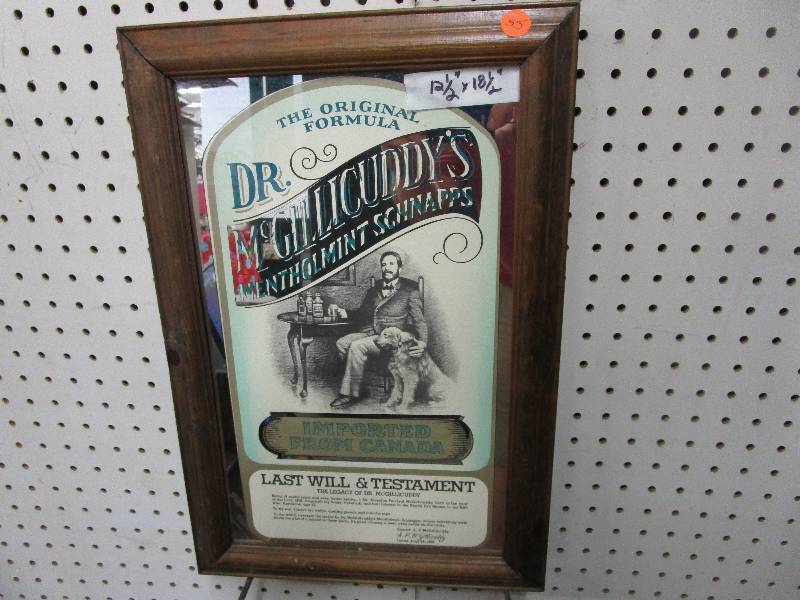 lot 55 image: Dr. McGillicuddys Last Will and Testiment Mirror