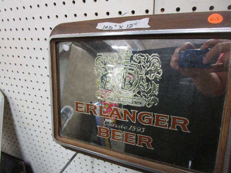 lot 63 image: Erlanger Beer Mirror