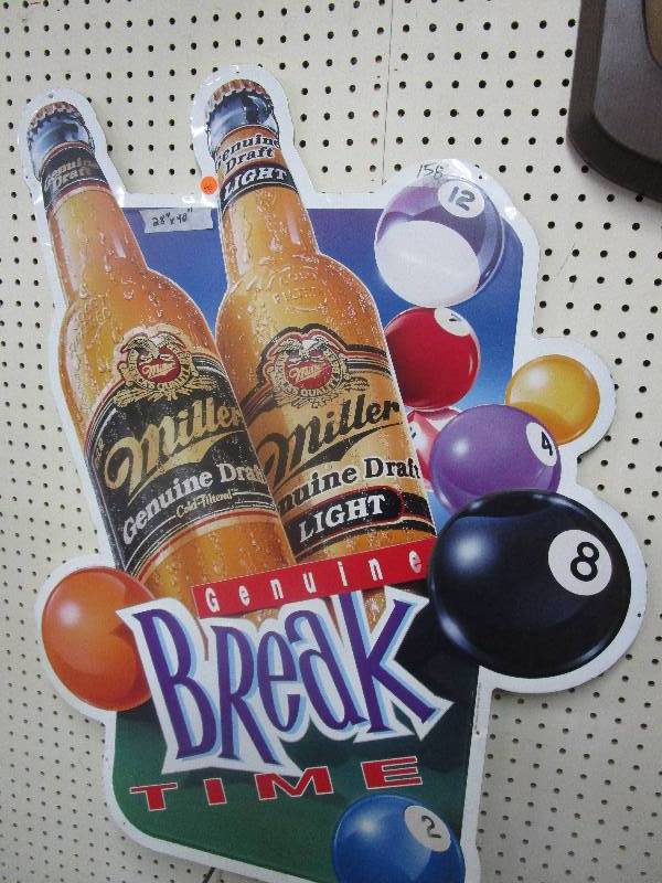 lot 66 image: Miller Genuine Draft Tin Sign
