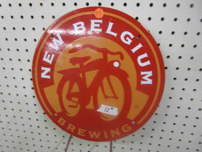 lot 84 image: Heavy Metal New Belgium Brewing Sign